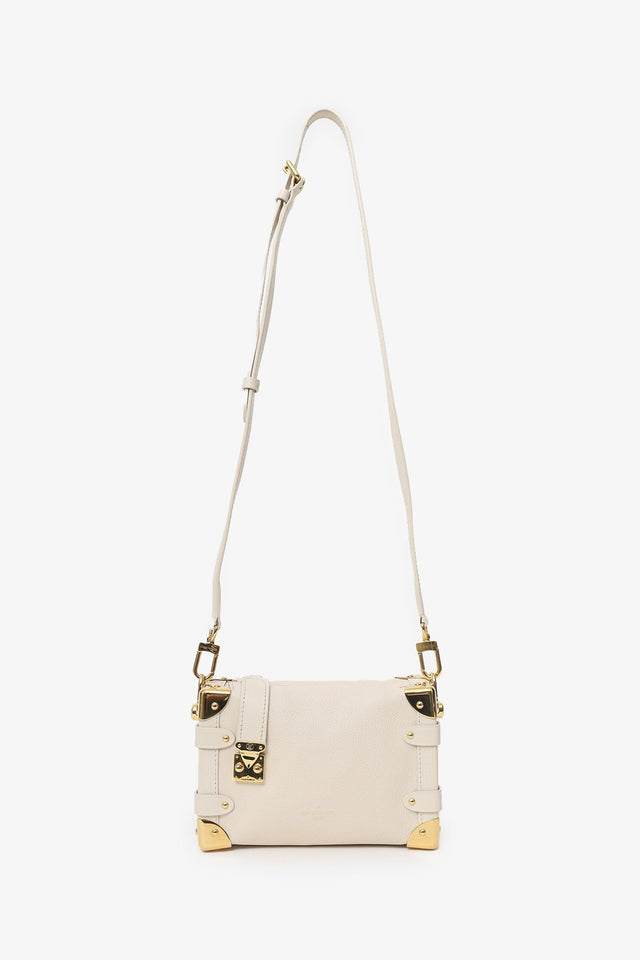 Louis Vuitton Beige Leather Side Trunk PM