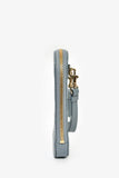 Christian Dior 2022 Blue Cannage Patent 'Call'in Dior' Phone Holder With Chain Strap