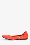 Hermes Orange Patent Ballet Flats Size 36.5