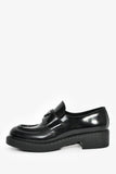 Prada Black Brushed Leather Loafers Size 39