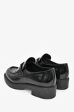 Prada Black Brushed Leather Loafers Size 39