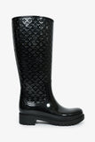 Louis Vuitton Black Rubber Monogram Rain Boots Size 38
