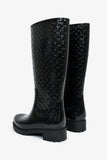 Louis Vuitton Black Rubber Monogram Rain Boots Size 38