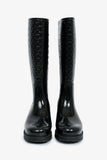 Louis Vuitton Black Rubber Monogram Rain Boots Size 38