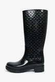 Louis Vuitton Black Rubber Monogram Rain Boots Size 38