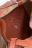 Hermes 2016 Burnt Orange Clemence Leather Picotin 18 Silver Hardware