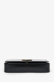 Prada Black Leather Triangle Logo Chain Shoulder Bag
