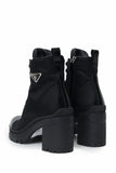 Prada Black Re-Nylon Chunky Block Heeled Boots Size 37.5