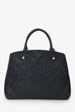 Louis Vuitton 2018 Black Empreinte Montaigne MM with Strap