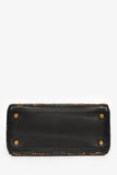 Christian Dior 2017 Black Leather Zodiac Embroidered Medium Lady D-Lite Bag with Strap