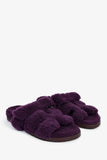 Hermes Purple Shearling 'Chypre' Sandals Size 38