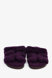 Hermes Purple Shearling 'Chypre' Sandals Size 38