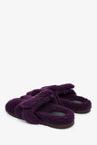Hermes Purple Shearling 'Chypre' Sandals Size 38