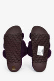 Hermes Purple Shearling 'Chypre' Sandals Size 38