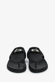 Hermes Black Leather Kelly Buckle 'Empire' Sandals Size 37