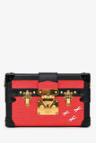 Louis Vuitton Red Epi Leather 'Petit Malle' with Strap