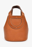 Hermes 2022 Gold Barenia Leather 'In-the-Loop' 18 Top Handle Bag