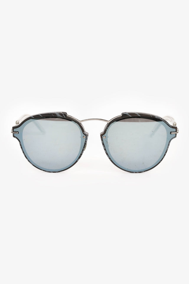 Christian Dior Black/Silver 'DiorEclat' Sunglasses