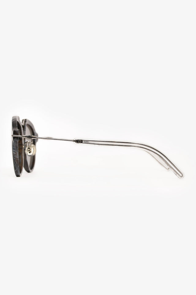 Christian Dior Black/Silver 'DiorEclat' Sunglasses