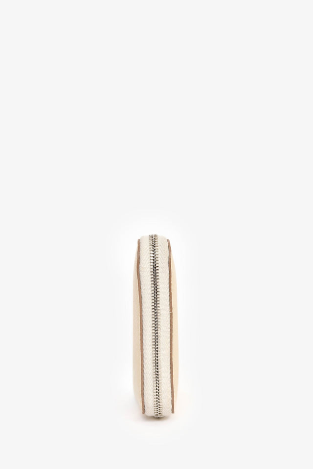 Hermes 2019 White Leather 'Silk In' Compact Wallet
