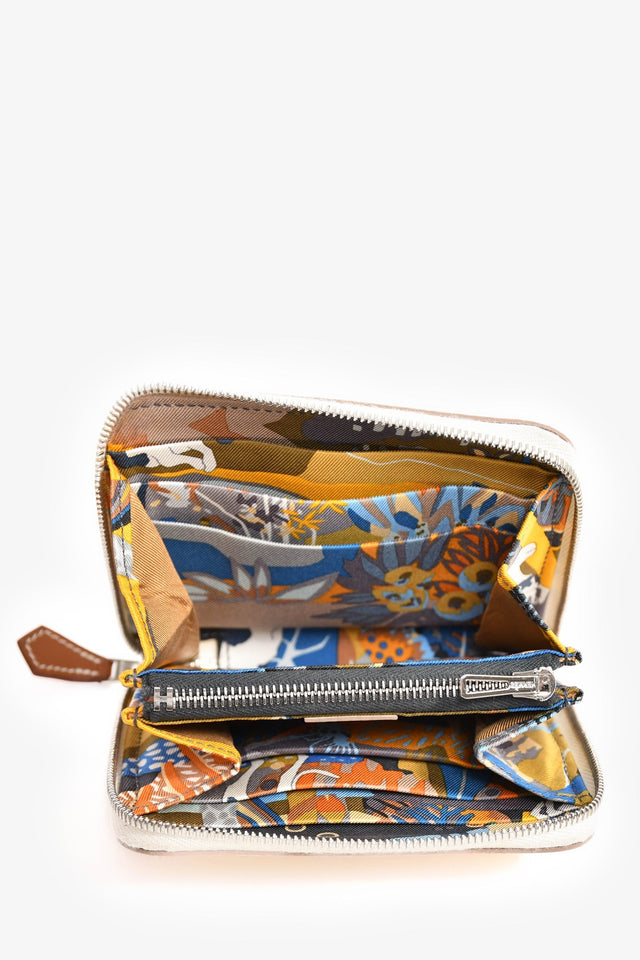 Hermes 2019 White Leather 'Silk In' Compact Wallet