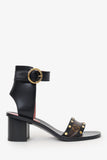 Louis Vuitton Black Leather New Wave Bom Dia Flat Sandals Size 39