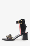Louis Vuitton Black Leather New Wave Bom Dia Flat Sandals Size 39