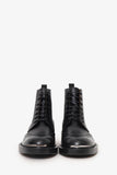 Christian Dior Black Leather 'Diorunit' Brogue Combat Boots Size 41