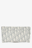 Christian Dior 2021 Grey Oblique Medium 'Saddle Pouch' with Chain