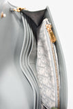 Christian Dior 2021 Grey Oblique Medium 'Saddle Pouch' with Chain