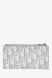 Christian Dior 2021 Grey Oblique Medium 'Saddle Pouch' with Chain