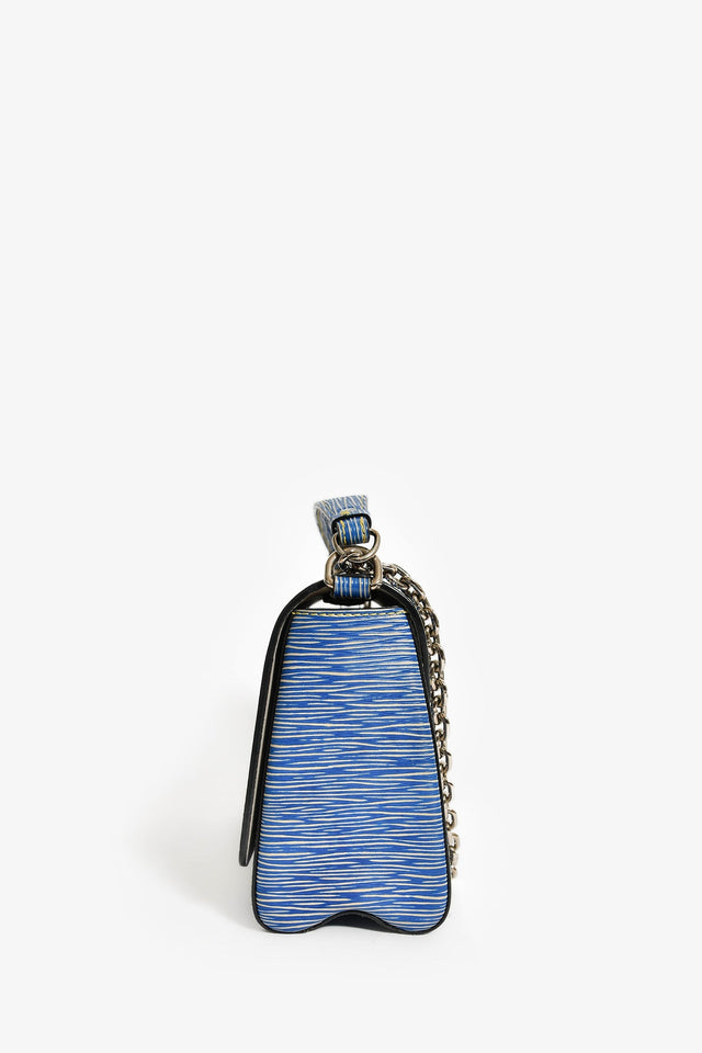 Louis Vuitton 2015 Blue Denim Epi Leather 'Twist' MM Shoulder Bag