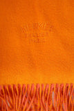 Hermes Orange/Pink Cashmere Double Face Stole