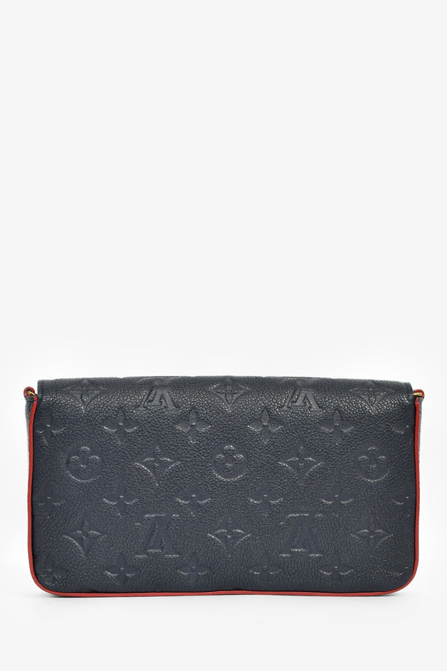 Louis Vuitton 2017 Navy/Red Leather Empriente Felicie Crossbody Bag