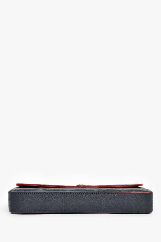 Louis Vuitton 2017 Navy/Red Leather Empriente Felicie Crossbody Bag