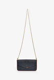 Louis Vuitton 2017 Navy/Red Leather Empriente Felicie Crossbody Bag