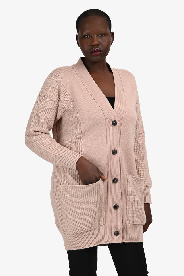 Hermes Pink Cashmere Long igan Size 34