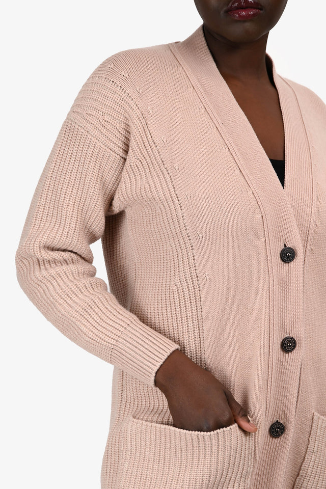 Hermes Pink Cashmere Long igan Size 34