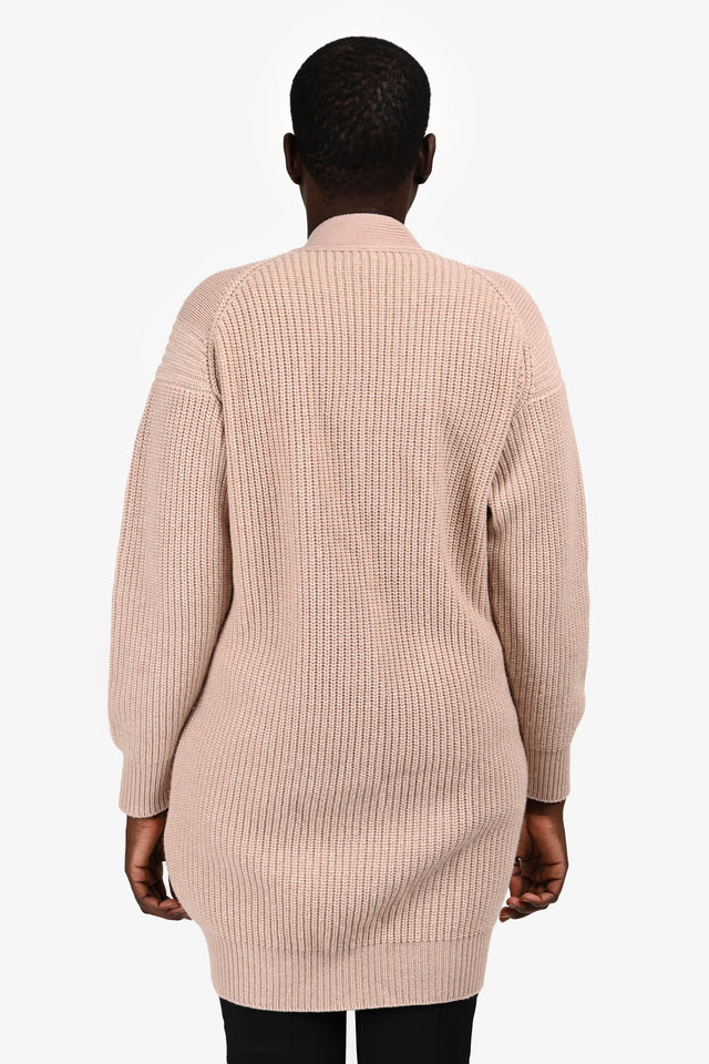 Hermes Pink Cashmere Long igan Size 34