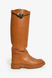 Hermes Brown Leather Kelly Riding Boots Size 37