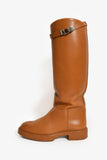 Hermes Brown Leather Kelly Riding Boots Size 37