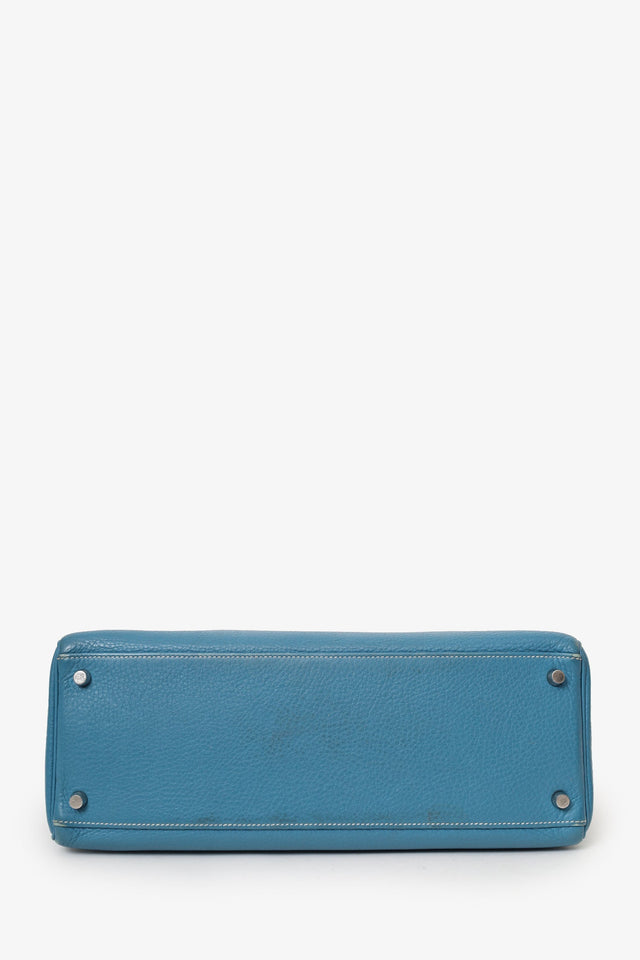 Hermes 2006 Blue Jean Leather Kelly 35