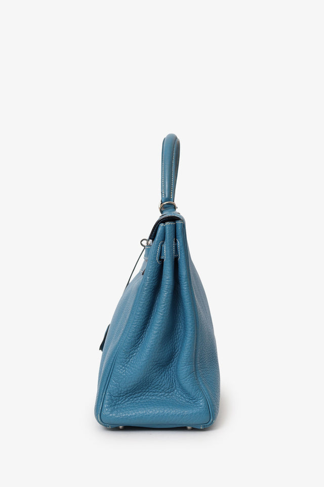 Hermes 2006 Blue Jean Leather Kelly 35
