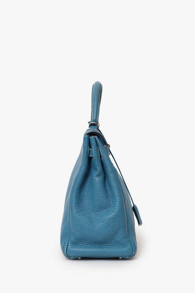 Hermes 2006 Blue Jean Leather Kelly 35
