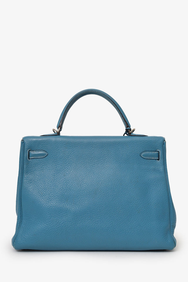 Hermes 2006 Blue Jean Leather Kelly 35