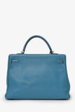 Hermes 2006 Blue Jean Leather Kelly 35
