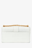 Christian Dior White Leather '30 Montaigne East-West' Crossbody Bag With Chain