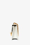 Christian Dior White Leather '30 Montaigne East-West' Crossbody Bag With Chain