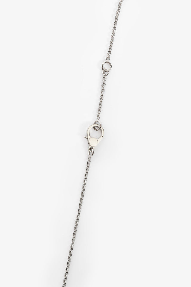 Hermes 18K White Gold Diamond Set Finesse Pendant Necklace