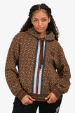 Burberry Brown TB Monogram Hoodie Size L